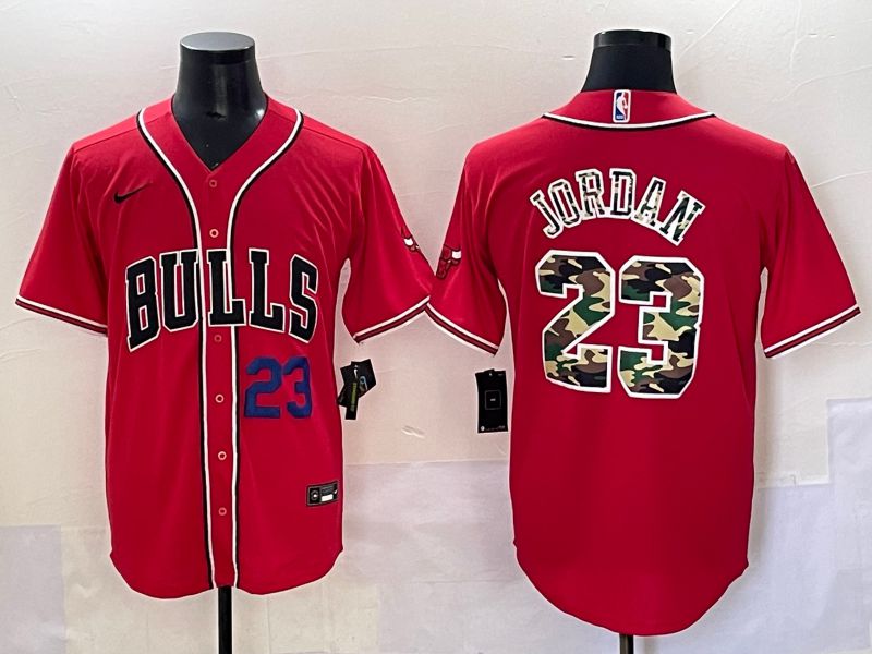 Men 2025 Chicago Bulls #23 Jordan Camo Red Joint Name Nike NBA Jersey style 2->chicago bulls->NBA Jersey